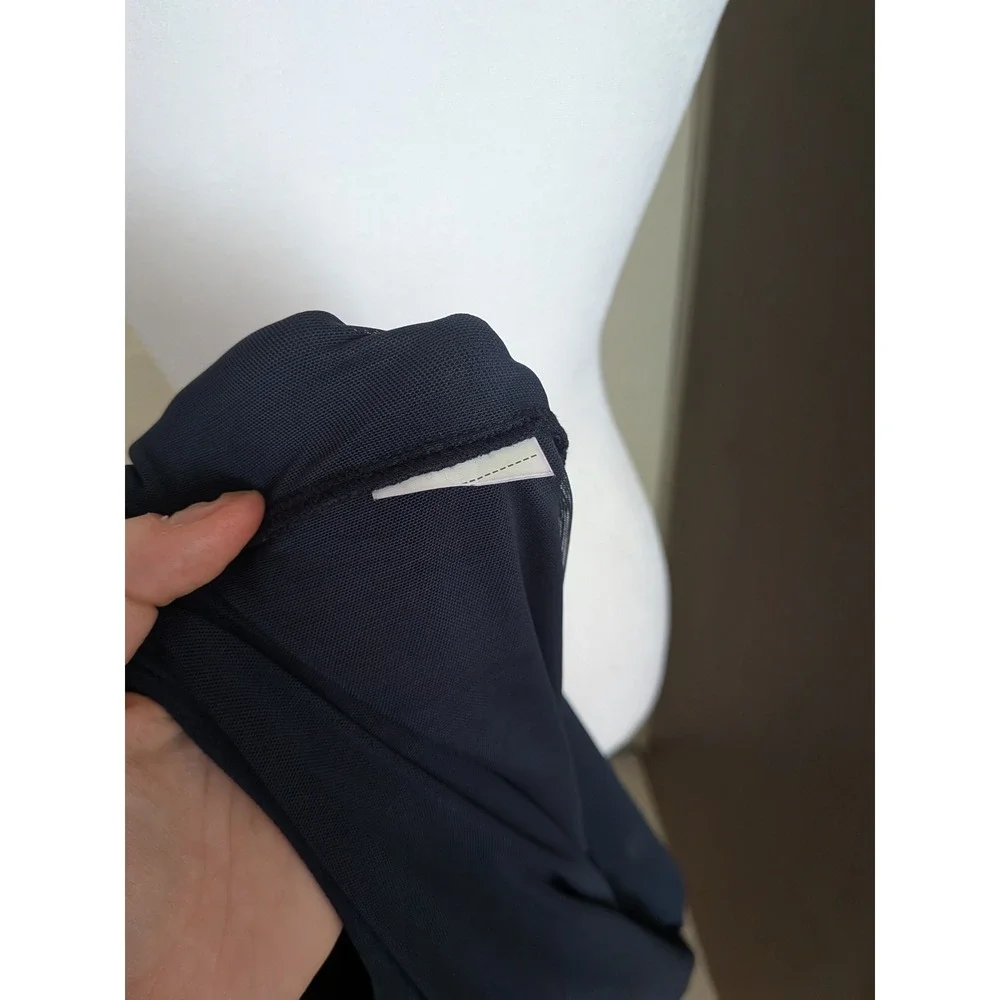 Abercrombie & Fitch‎ Ruched Sleeveless Column Maxi Dress Navy Blue Small